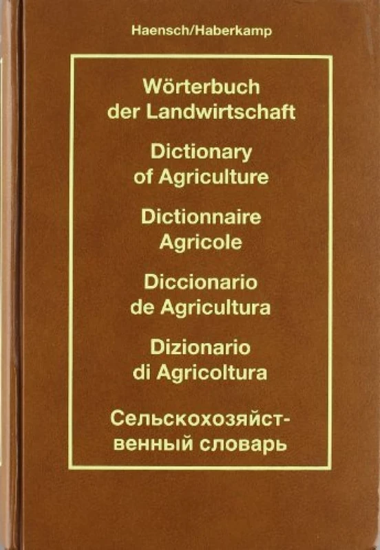 Diccionario de agricultura -Alemán-Inglés- Francés-Español-Italiano-Ruso - Image 1