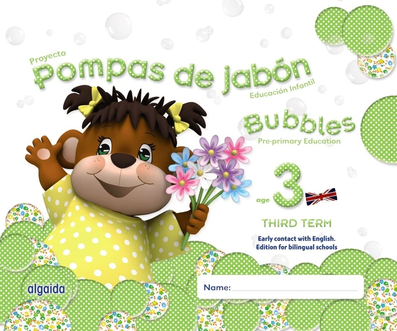 Pompas de jabón : 3 años : educación infantil, libro del alumno, Andalucía, Aragón, Asturias, Canarias, Cantabria, Castilla y León, Castilla-La ... La Rioja, Madrid, Melilla, Murcia, Na - Image 1