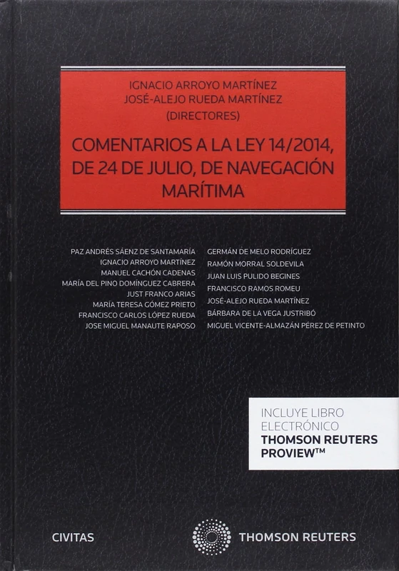 Comentarios a la Ley 14/2014, de 24 de julio, de Navegación Marítima (Papel + e-book) (Estudios y Comentarios de Legislación) - Image 1