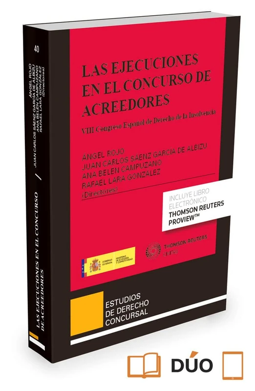 Las ejecuciones en el concurso de acreedores (Papel + e-book): VIII Congreso Español de Derecho de la Insolvencia: 40 (Estudios Derecho Concursal) - Image 1