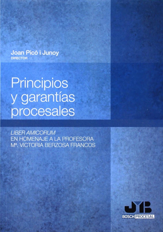 Principios y garantías procesales.: Liber Amicorum en homenaje a la profesora Mª. Victoria Berzosa Francos (Bosch Procesal) - Image 1