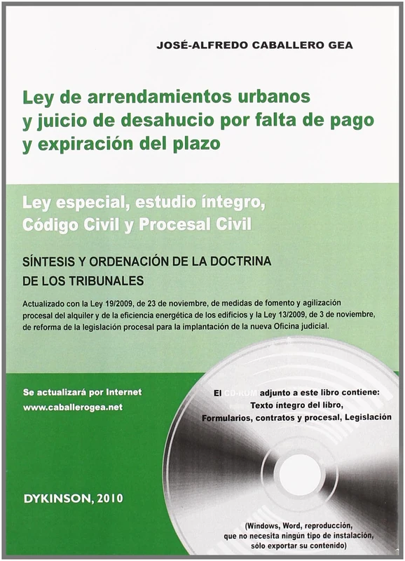 Ley De Arrendamientos Urbanos Y Juicio De Desahucio Por Falta De Pago Y Expiración Del Plazo/ Tenancies Act and Legal Eviction for Non-payment and ... Study, Civil Code and Civil Procedure - Image 1