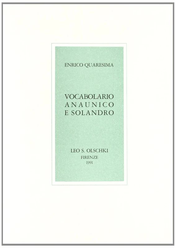 Vocabolario anaunico e solandro raffrontato col trentino