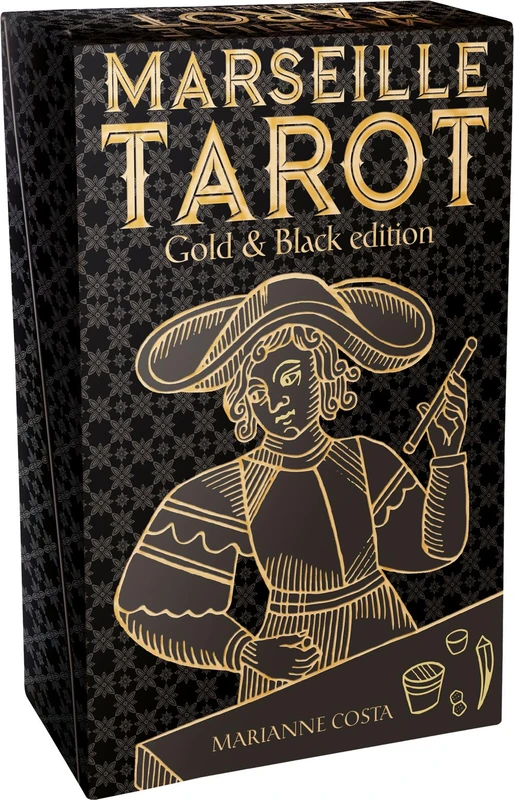 Marseille Tarot - Gold & Black Edition: 78 full col cards & instructions