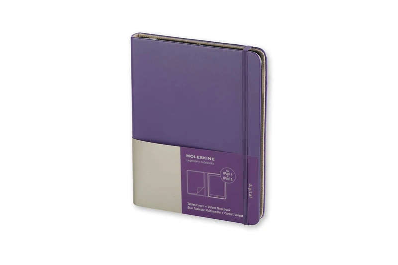 Ipad 3 and 4 Moleskine Brilliant Violet Slim Digital Cover with Notebook (Moleskine Digital Covers)