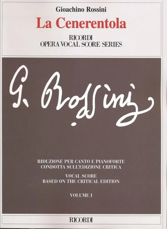 La Cenerentola Ossia La Bonta' In Trionfo. Opera Vocal Scores. Vocal Score (Ricordi Opera Vocal Score)