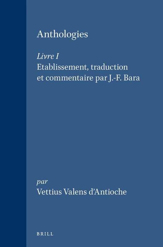 Anthologies: Bivre I: Etablissement, Traduction et Commentaire Par J.-F. Bara (Etudes Preliminaires aux Religions Orientales dans l'Empire Romain): 111 - Image 1