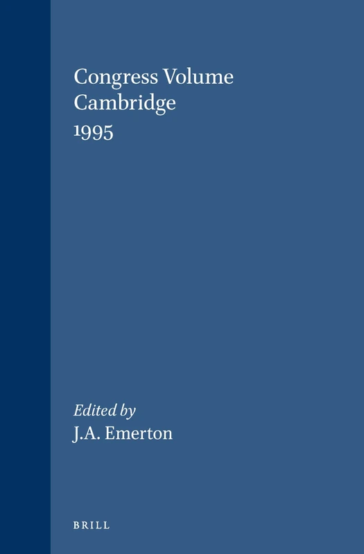 Congress Volume Cambridge 1995: Cambridge, 1995 (Vetus Testamentum Supplements): 66