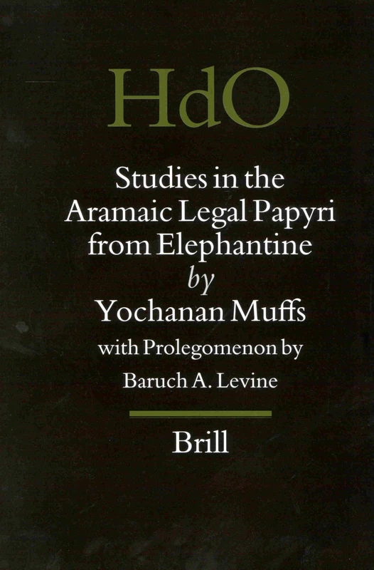 Studies in the Aramaic Legal Papyri from Elephantine (Handbook of Oriental studies: Part 1 Ancient Near East): 66 (Handbook of Oriental Studies. Section 1 The Near and Middle East, 66)