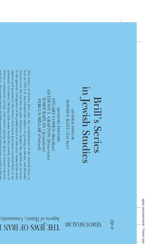 The Jews of Iran in the Nineteenth Century: Aspects of History, Community, and Culture: 40 (Brill's Series in Jewish Studies, 40)