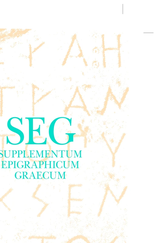 Supplementum Epigraphicum Graecum, Volume XXX (1980) (30)