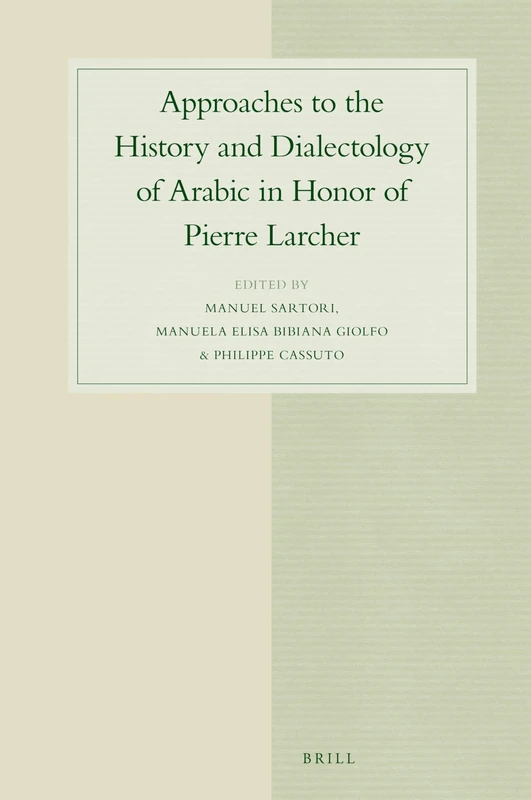 Approaches to the History and Dialectology of Arabic: 88 (Studies in Semitic Languages and Linguistics, 88)