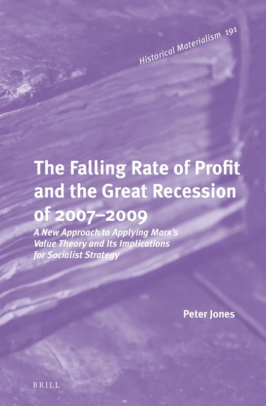 The Falling Rate of Profit and the Great Recession of 2007-2009: A New Approach to Applying Marx’s Value Theory and Its Implications for Socialist ... 191 (Historical Materialism Book Series, 191)