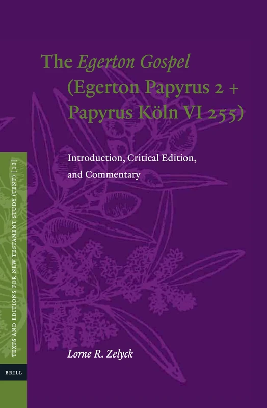 The Egerton Gospel (Egerton Papyrus 2 + Papyrus Köln VI 255): Introduction, Critical Edition, and Commentary: 13 (Texts and Editions for New Testament Study, 13)