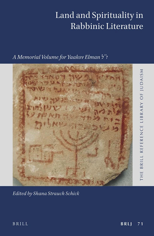 Land and Spirituality in Rabbinic Literature: A Memorial Volume for Yaakov Elman ז''ל: 71 (The Brill Reference Library of Judaism, 71)