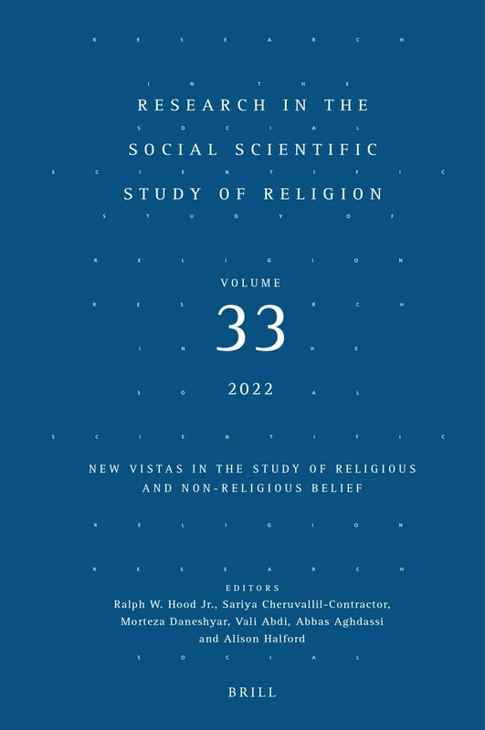 Brill - Research in the Social Scientific Study of Religion Vol 33
