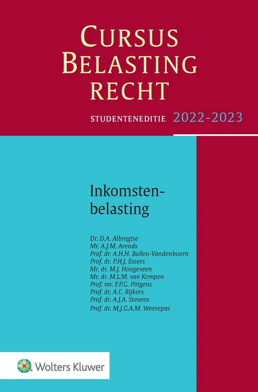 Studenteneditie Cursus Belastingrecht Inkomstenbelasting 2022-2023