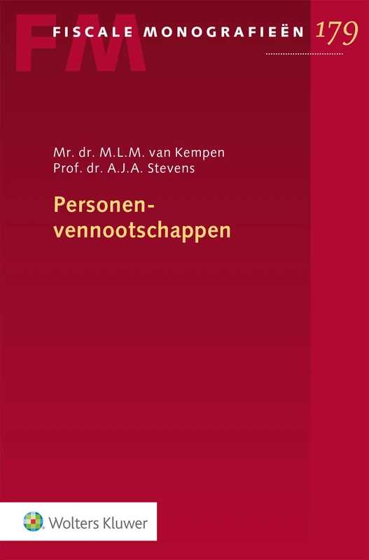 Personenvennootschappen (Fiscale monografieën, 179)