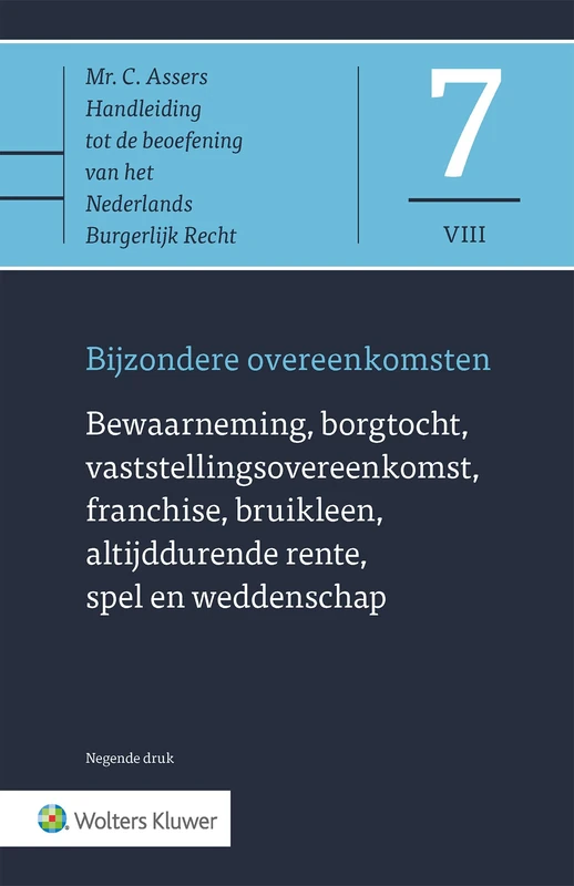 Bewaarneming, borgtocht, vaststellingsovereenkomst: Bijzondere overeenkomsten (Asser-serie, 7-VIII) - Image 1
