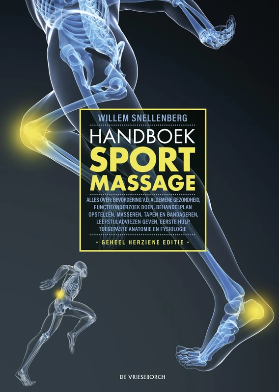 Handboek sportmassage: alles over: bevordering v.d. algemene gezondheid, functieonderzoek doen, behandelplan opstellen, masseren, tapen en bandageren, ... hulp, toegepaste anatomie en fysiologie - Image 1