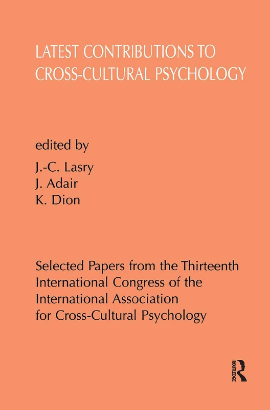 Routledge Cross-cultural Psychology - Selected Papers Volume