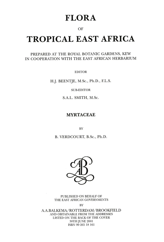 Flora of Tropical East Africa - Myrtaceae (2001)