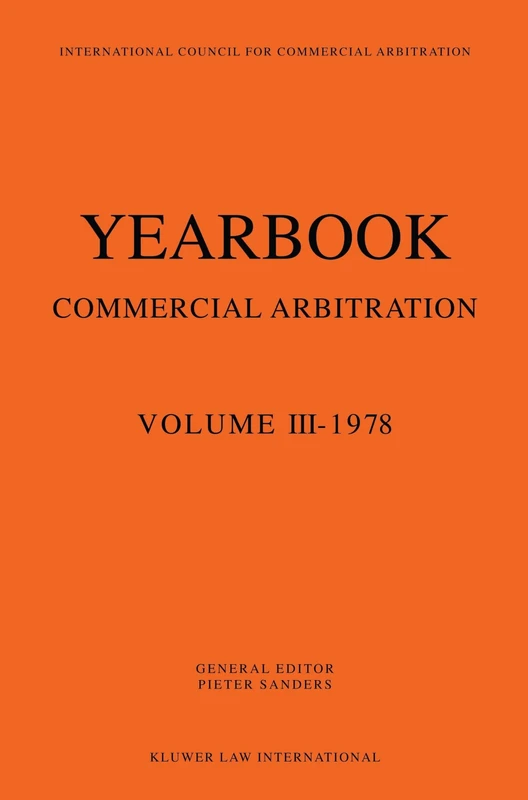 Yearbook Commercial Arbitration : Volume 3
