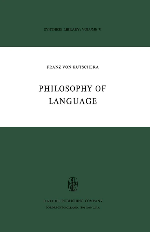 Philosophy of Language: 71 (Synthese Library, 71) - Image 1