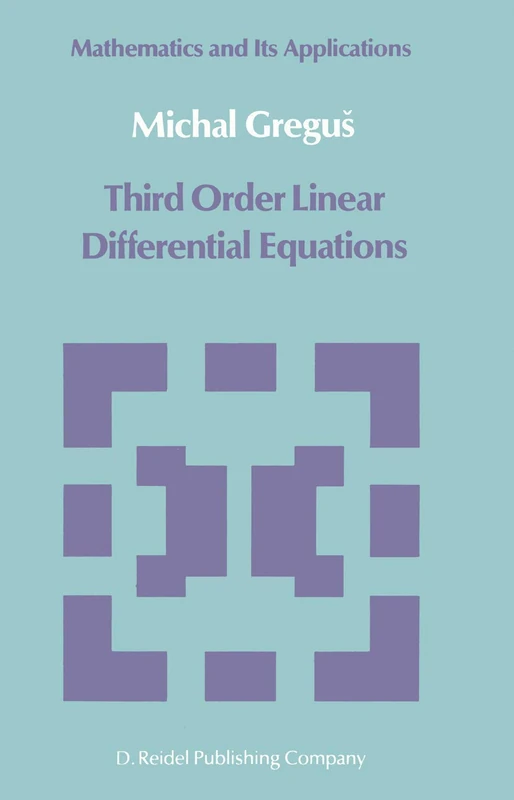 Third Order Linear Differential Equations: 22 (Mathematics and its Applications, 22) - Image 1