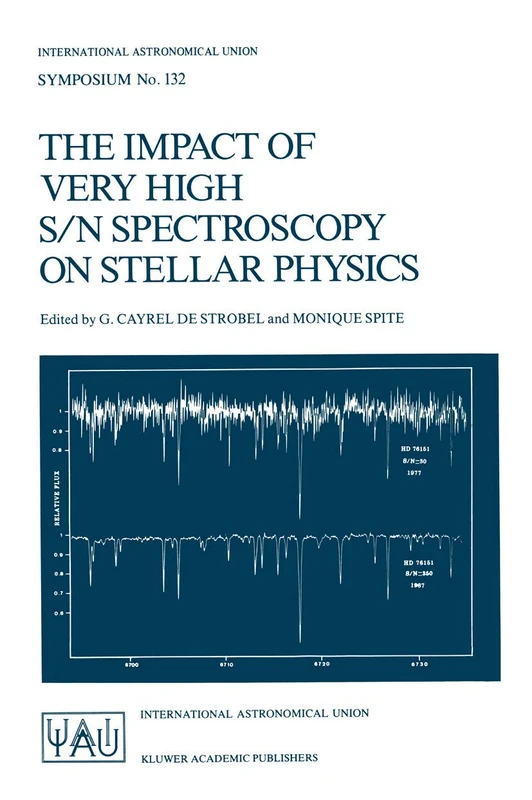 The Impact of Very High S/N Spectroscopy on Stellar Physics: Proceedings of the 132nd Symposium of the International Astronomical Union held in Paris, ... Astronomical Union Symposia, 132) - Image 1