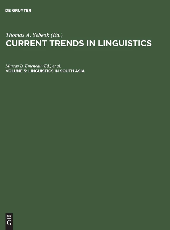 Linguistics in South Asia (Current Trends in Linguistics, 5) - Image 1