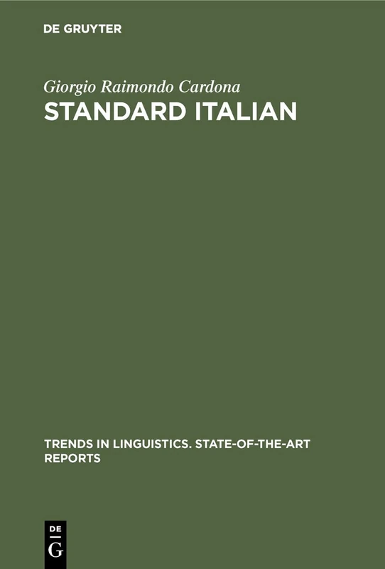 Standard Italian: 1 (Trends in Linguistics. State-of-the-Art Reports, 1) - Image 1