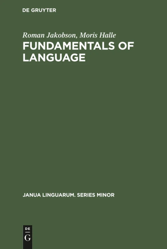 Fundamentals of Language: 1 (Janua Linguarum. Series Minor, 1) - Image 1