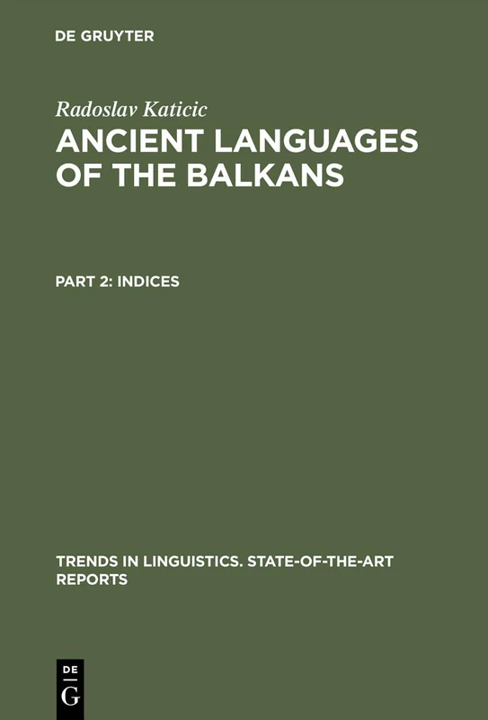 Indices: 5 (Trends in Linguistics. State-of-the-Art Reports, 5) - Image 1