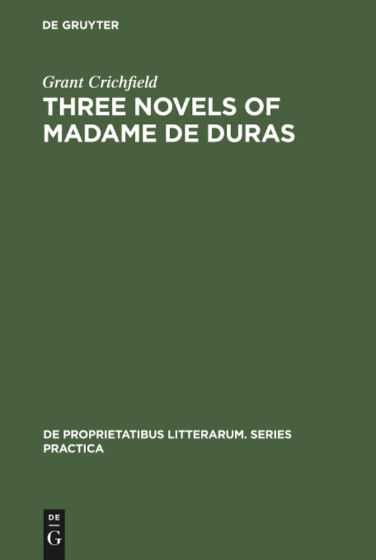 Three novels of Madame de Duras: Ourika, Edouard, Olivier: 114 (De Proprietatibus Litterarum. Series Practica, 114) - Image 1
