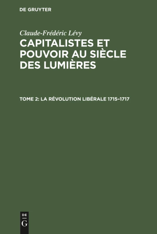 La révolution libérale 1715-1717
