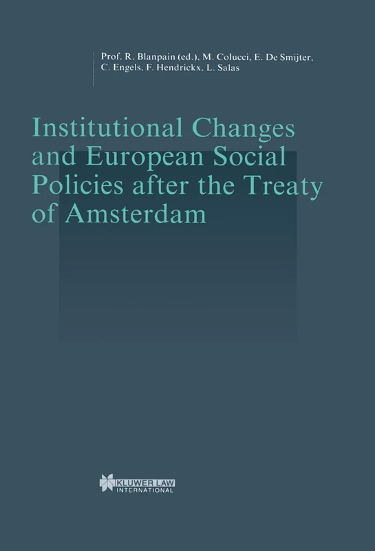 Institutional Changes and European Social Policies after the Treaty of Amsterdam (Studies in Employment and Social Policy Set)
