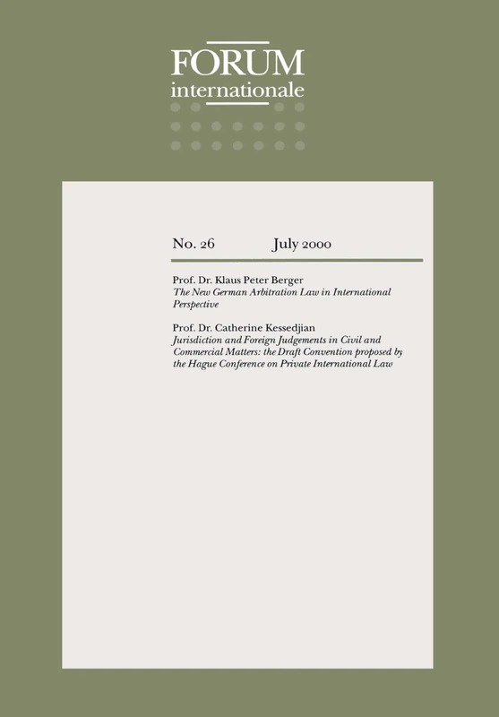 Forum Internationale: The New German Arbitration Law in International Perspective: The New German Arbitration Law in International Perspective: 26 - Image 1