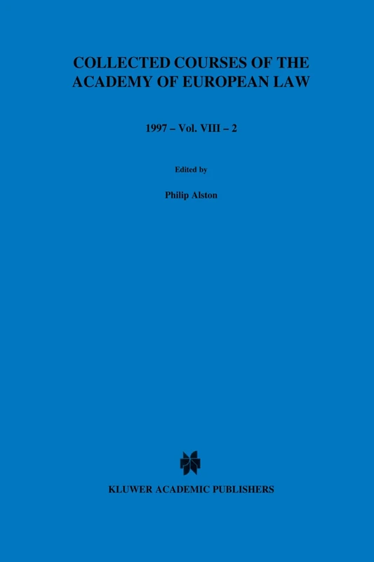Collected Courses of the Academy of European Law 1997 vol. VIII - 2: The Protection of Human Rights in Europe: 8 - Image 1