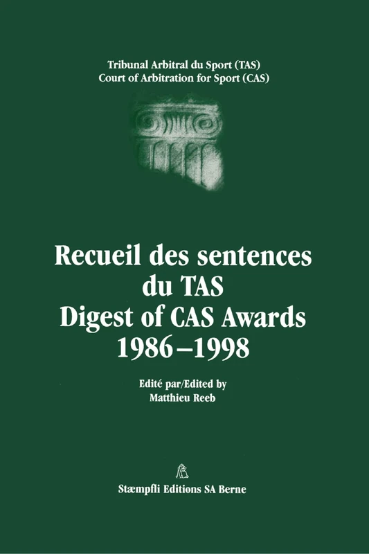 Digest of CAS Awards: Digest of Cas Awards 1986-1998 (Digest of CAS Awards Series Set)
