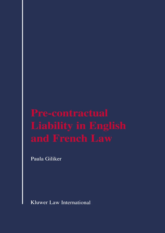Pre-Contractual Liability in English and French Law - Springer