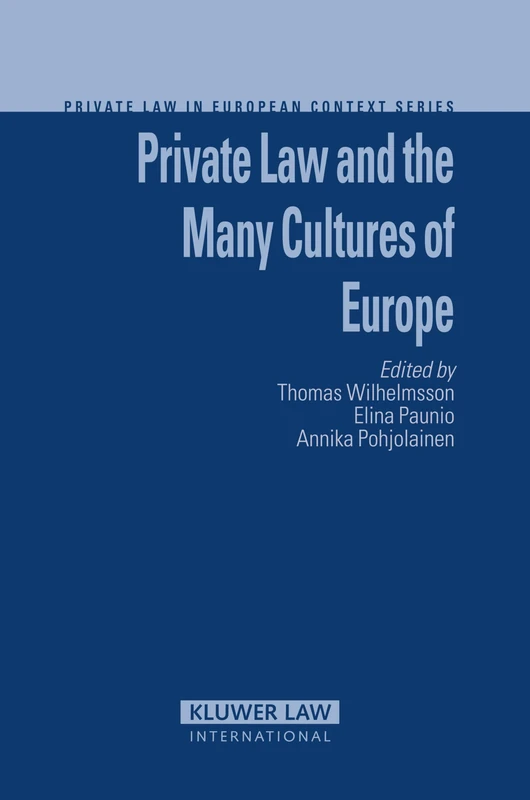 Private Law and Cultures of Europe (Private Law in European Context): 10