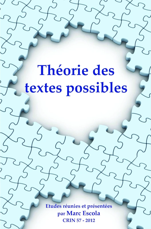 Théorie des textes possibles: 57 (C.R.I.N.: Cahiers de recherche des instituts néerlandais de langue et de littérature française, 57)