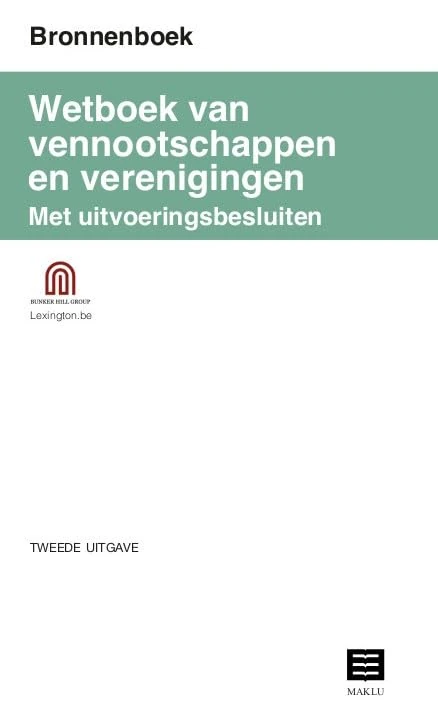 Bronnenboek Wetboek vennootschappen en verenigingen met uitvoeringsbesluiten: 2de uitgave