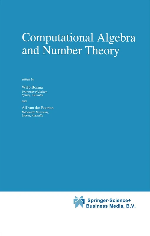 Springer Computational Algebra and Number Theory - Mathematics 325
