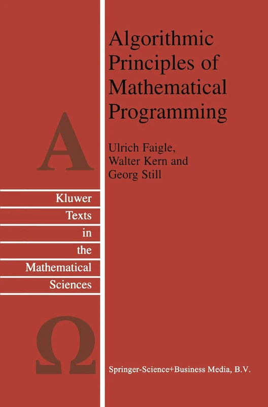 Algorithmic Principles of Mathematical Programming: 24 (Texts in the Mathematical Sciences, 24)