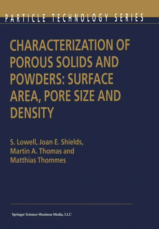 Springer Characterization of Porous Solids and Powders Book