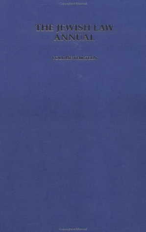 Jewish Law Annual Volume 13