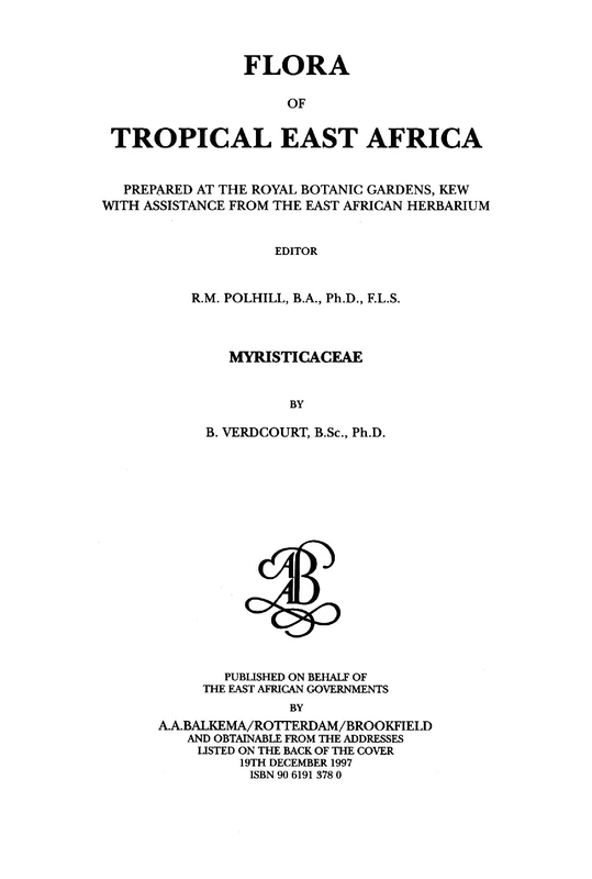 Flora of Tropical East Africa - Myristicaceae (1997)