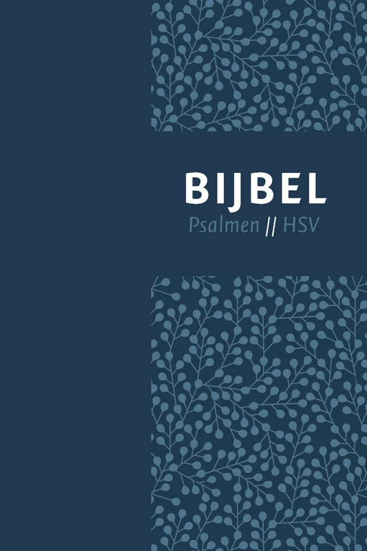 Bijbel (HSV) met psalmen - blauw leer met zilversnee en duimgrepen: Herziene Statenvertaling | 12x18 cm | met koker
